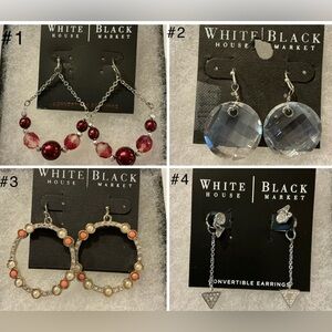 🆕WHITE HOUSE BLACK MARKET-Drop Earrings-NEW ON CARD-Choose any pair for only $12